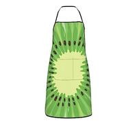 Lindo Kiwi, Divertida Fruta Verde Delantal De Trabajo Con Tirantes Delantal De Parrilla Antiincrustante Delantales Para Camarero Bbq Jardinería 52X72Cm