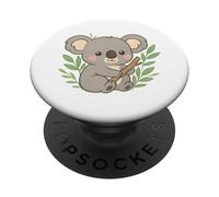 Lindo Koala Adorable con Hojas de eucalipto Amante de los Animales PopSockets PopGrip Adhesivo