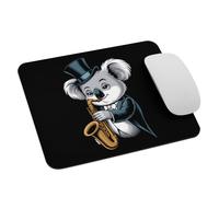 Lindo Koala Amante De La Música Tocando El Saxofón Alfombrilla De Ratón Bordes Cosidos Mouse Pad Duradero Mousepad para Hogar Oficina Ordenador 25X30Cm