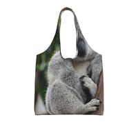 Lindo koala,Bolsas de mano reutilizables, bolsas de supermercado, bolso de hombro de lona de gran capacidad