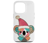 Lindo Koala Divertido con un Sombrero de Papá Noel Aventurero Amante de la Vida Silvestre Carcasa para iPhone 13 Pro