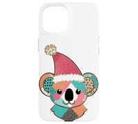 Lindo Koala Divertido con un Sombrero de Papá Noel Aventurero Amante de la Vida Silvestre Carcasa para iPhone 15