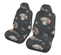 Lindo Koala en 3D,Funda para Asiento de Coche Protectores para Asientos Delanteros de Coche, 2 Unidades