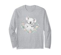 Lindo Koala Floral Kawaii Australia Fauna Animal Manga Larga