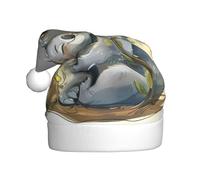 Lindo koala mamá y bebé, 1 paquete de gorro de Papá Noel de felpa, cómodo sombrero de Navidad para regalos de fiesta de Navidad, apto para adultos
