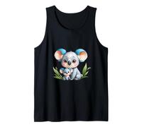 Lindo Koala mamá y bebé Animal ilustración Camiseta sin Mangas