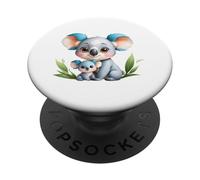 Lindo Koala mamá y bebé Animal ilustración PopSockets PopGrip Adhesivo