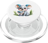 Lindo Koala mamá y bebé Animal ilustración PopSockets PopGrip para MagSafe