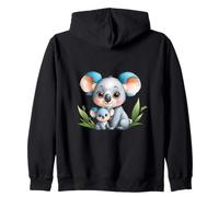 Lindo Koala mamá y bebé Animal ilustración Sudadera con Capucha