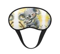 Lindo koala mamá y bebé impresión Sleep Solution Blackout Sleep Mask con orejeras - Viajes Yoga Meditación