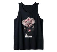 Lindo Koala Oso Rosa Gafas Signo de Paz Kawaii Animal mamá Camiseta sin Mangas