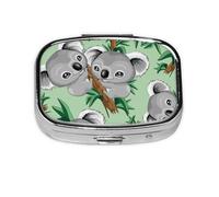 lindo koala, Pastillero cuadrado para bolsillo o monedero, pequeño contenedor de pastillas, organizador de pastillas de viaje