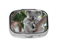 lindo koala, Pastillero cuadrado para bolsillo o monedero, pequeño contenedor de pastillas, organizador de pastillas de viaje
