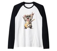 Lindo Koala Rock música Guitarrista Divertido diseño Animal Camiseta Manga Raglan