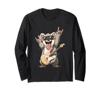 Lindo Koala Rock música Guitarrista Divertido diseño Animal Manga Larga