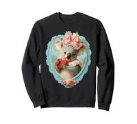 Lindo Koala San Valentín con corazón Vintage Animal Coquette Sudadera