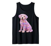 Lindo Labrador Retriever Seashell Starfish Coastal Dog Art Camiseta sin Mangas