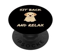 Lindo Labrador Sit Back and Relax PopSockets PopGrip Adhesivo