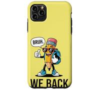 Lindo lápiz Brush We Back, Divertido lápiz para el Regreso a la Escuela, Profesores y niños Carcasa para iPhone 11 Pro MAX