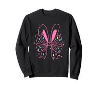 Lindo lazo de conejo pastel de Pascua brillante Sudadera