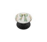 Lindo Lazo Verde Claro con Cinta de Flores Silvestres Floral Girls PopSockets PopGrip Adhesivo