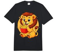 Lindo León Comiendo Papas Fritas Divertido Kawaii Animal Food Lover Comfort Colors Adult Heavyweight T-Shirt