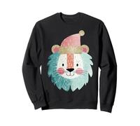 Lindo León con Sombrero De Fiesta Ilustración Sudadera