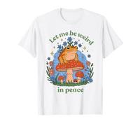 Lindo Let Me Be Weird In Peace Frog Mushroom Nature Artwork Camiseta