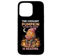 Lindo Libro de Halloween Leyendo Calabaza niña Nerd Halloween Carcasa para iPhone 15 Pro MAX