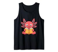 Lindo Libro de Lectura de ajolote de Dibujos Animados diseño de educación Escolar Camiseta sin Mangas