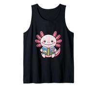 Lindo Libro de Lectura de ajolote de Dibujos Animados educación diseño Animal Camiseta sin Mangas