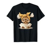 Lindo Libro de Lectura de Alce con Bandana Camiseta