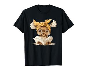 Lindo Libro de Lectura de Alce con Bandana Camiseta