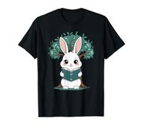 Lindo Libro de Lectura de Conejo Kawaii Debajo del árbol Camiseta