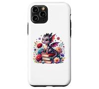 Lindo libro floral para niñas con diseño de dragón Cottagecore Carcasa para iPhone 11 Pro