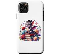 Lindo libro floral para niñas con diseño de dragón Cottagecore Carcasa para iPhone 11 Pro Max