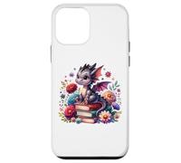 Lindo libro floral para niñas con diseño de dragón Cottagecore Carcasa para iPhone 12 mini