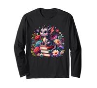 Lindo libro floral para niñas con diseño de dragón Cottagecore Manga Larga