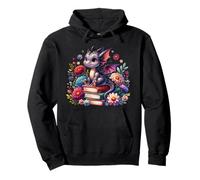 Lindo libro floral para niñas con diseño de dragón Cottagecore Sudadera con Capucha