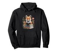 Lindo Libro Fox Reading Libros Biblioteca Sudadera con Capucha