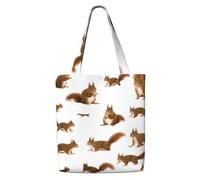 Lindo - Linda ardilla,Bolsas de supermercado reutilizables, bolsas de compras, bolsas de lona de gran capacidad, bolso de hombro