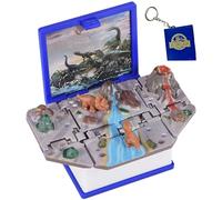Lindo Llavero 3D Libro emergente Dinosaurio Tema Llavero para niños Mochila encantada Escena de Dinosaurio 3D niños Fiesta Regalos de cumpleaños