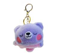 Lindo Llavero Animal, Llavero De Peluche De Juguete | Llavero con Muñeco De Mapache De Peluche para Bolso - Lindo Llavero De Muñeca Animal para Mochilas, Bolsos De Hombro, Bolso, Bolso, purple pink