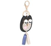 Lindo Llavero con Forma de Búho - Material de Aleación de Larga Duración - Decoración Colgante Versátil - Gran Regalo para Sus Seres Queridos - Negro, 1 Pieza