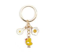 Lindo Llavero Con Sartenes Y Huevos Y Colgantes De Pollito, Regalo Personalizado Para Mujeres, Ideal Para Cumpleaños, Bodas, Pequeños Regalos Para La Buena Novia, Mamá Y Niños, plata, S