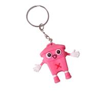 Lindo llavero de dibujos animados para cubo de basura, coche, camión | Pequeño llavero de PVC con dije para mochila, cartera, equipaje, espejo retrovisor, bolso, coche, viaje, fiesta, cumpleaños