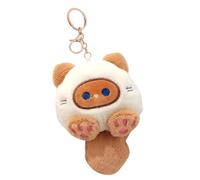 Lindo Llavero De Gato De Peluche - Mini Juguete De Peluche, Accesorio Colgante, Figura De Peluch Suave Con Diseño Adorable | De Llavero Portátil Para Mochila, Bolsos, Monedero, Decoración Cole