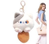Lindo Llavero De Gato De Peluche - Mini Juguete De Peluche, Accesorio Colgante, Figura De Peluch Suave Con Diseño Adorable | De Llavero Portátil Para Mochila, Bolsos, Monedero, Decoración Cole