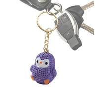 Lindo llavero de pingüino - Colgante de animal de resina, adorable mini llavero | Diseño temático de la temporada de invierno, propósito práctico de organizador de llaves, aplicación de celebración na
