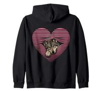 Lindo Lobo Corazón Retro Vida Silvestre Animal Lover Sudadera con Capucha